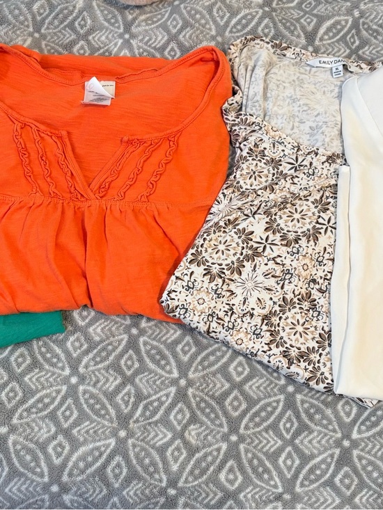 Tops - Bright Orange Women's Peasant Top - Unbranded